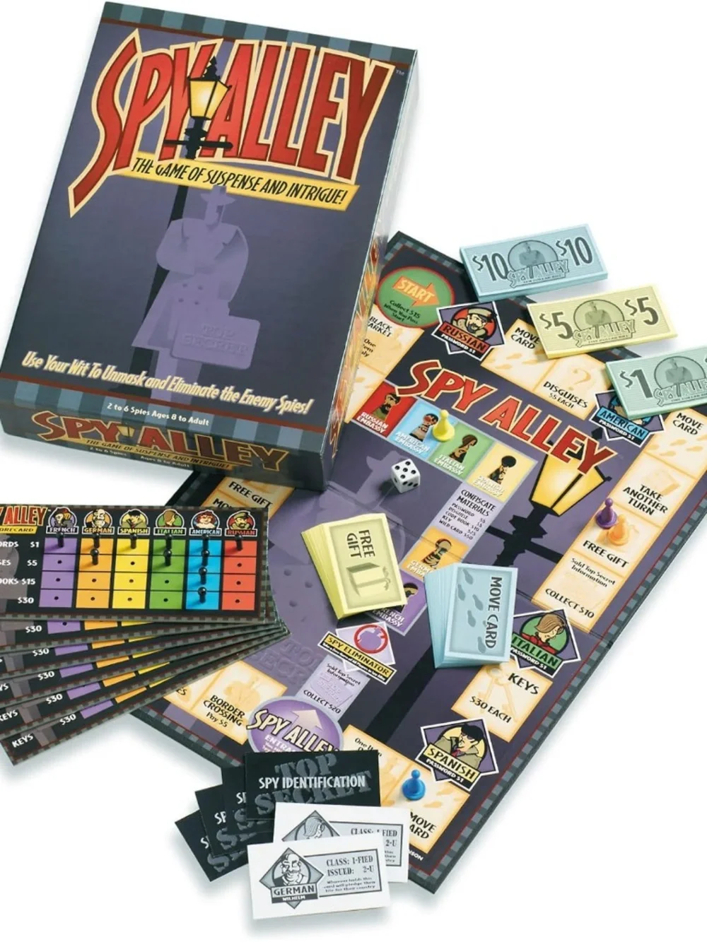 NEW Spy Alley Mensa Award Winning Family Suspense Strategy Board Game 2013